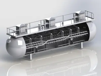 Oil And Gas Storage Tank API Based Design 3D model