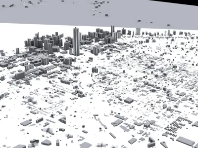Miami Florida Night Time City 3D model