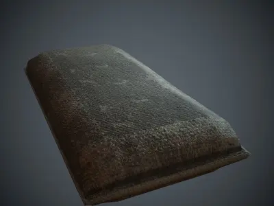 Sandbag PBR Low Poly pillow Low-poly 3D model