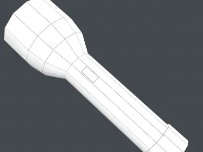 Torch light low poly Low-poly 3D model