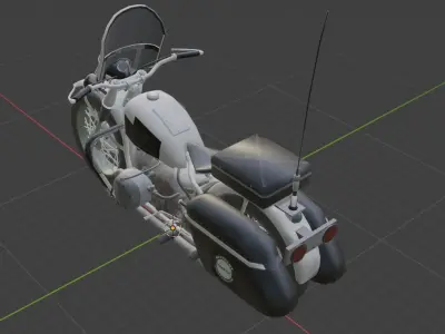 bike moto Low-poly 3D model