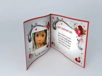 Valentine Girl  With Verse Free 3D model