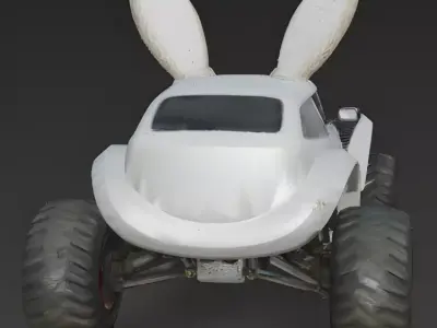 Realistic Future Bunny Buggy 3D Model Low-poly 3D model