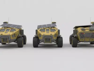 Desert exploration vehicle 3D print model