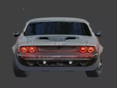 Haunted Gothic Muscle Car 3D Model Low-poly 3D model
