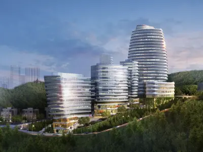 3Dmax fashion city commercial square building 134 3D model
