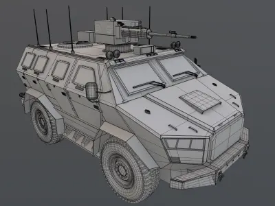 Military APC 3D model get