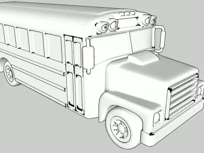 School Bus 3D print model