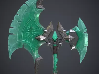 Cardinal Great Axe Low-poly 3D model