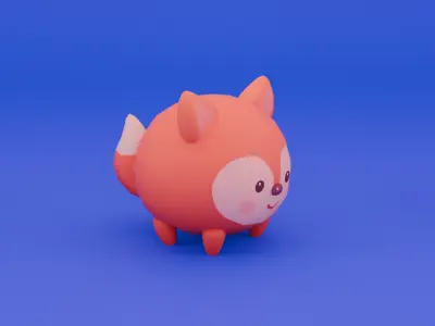 Cute Stylized Animals Collection Low-poly 3D model