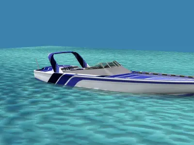 Phazer 38 Cigarette Boat V03 3D model