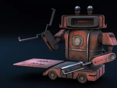 Industrial Loader Robot Low-poly 3D model