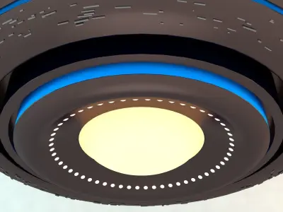 Spaceship - UFO Low-poly 3D model