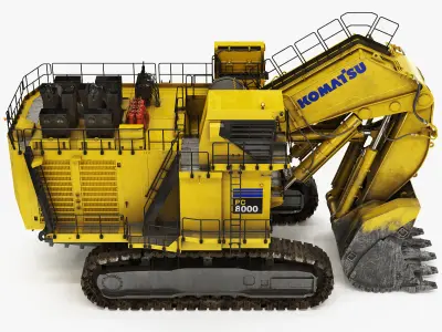 Mining Excavator Komatsu PC8000-6 Loading Shovel 3D model