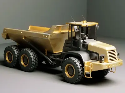 Realistic Articulated Dump Truck 3D model