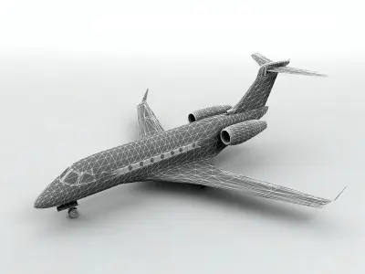 Embraer Legacy 500 Aircraft  Low-poly 3D model
