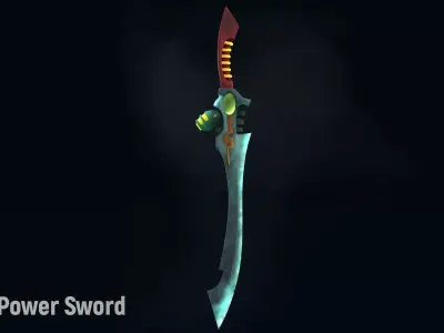 AC Eldar Power Sword Low-poly 3D model