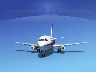 Boeing 737-100 Dan Air London 3D model