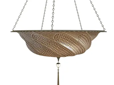 Scudo Saraceno Glass lamp Gold mosaic 3D model