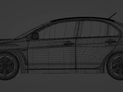 Mitsubishi lancer evo Free 3D model