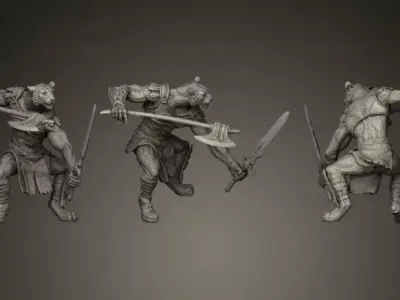 High Quality 3D Armor Model - Game Ready Rigged Printable Asset Low-poly 3D model
