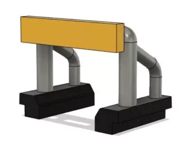 Train stopper miniature 3D print model