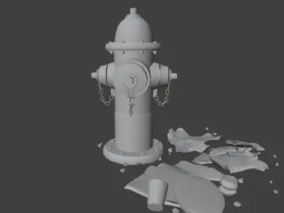 fire hydrant  Low-poly 3D model