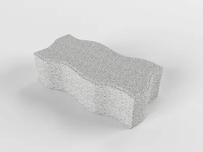 Brick S on pallet 3D model 3D model