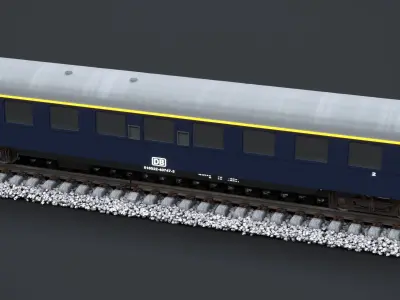 DB NAVY BLUE COACH KE-GPR-R-63 2023 3D model
