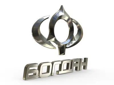 bogdan logo 3D model by 3dlogoman