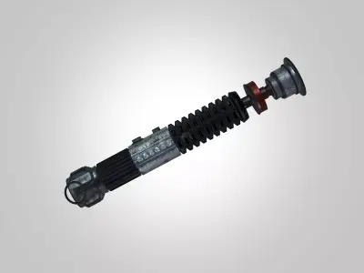 Sci-Fi Mechanical Hilt 3D Model - Low Poly PBR Prop Free low-poly 3D model