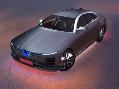 Futuristic Luxury Concept Sedan Car 3D model