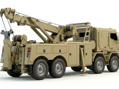 Heavy Tactical Military Recovery Vehicle 3D model