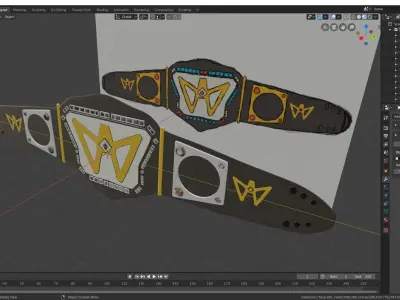 WWE wrestling belt 3d model 3D model