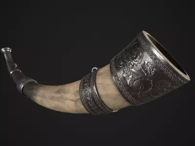Hunting Horn 3D model
