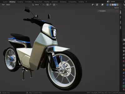 electric scooter 3d model  3D model