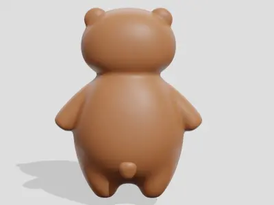 Cute brown bear  3D model