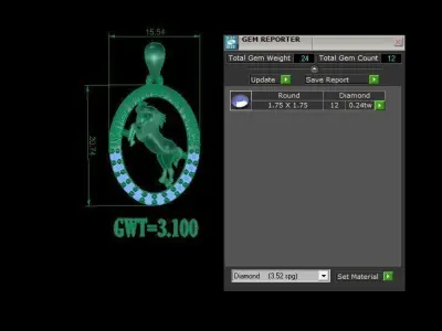 FASION PENDANT UNIK 3D model purchase