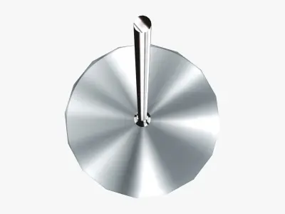 Multipurpose Chrome Stand Base Low-poly 3D model