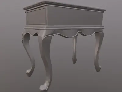 Baroque Table 3D model
