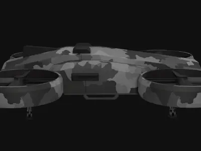 military cargo drone Low-poly 3D model