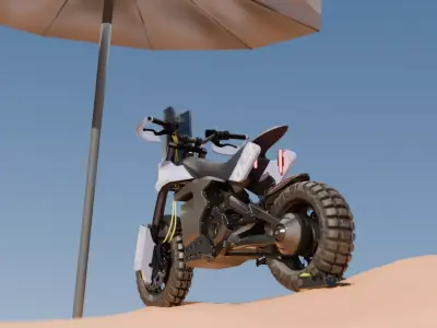 Electric Dirt Bike 3D model