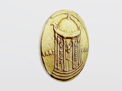 Roman Empire Gold Coin-3D Printing 3D model