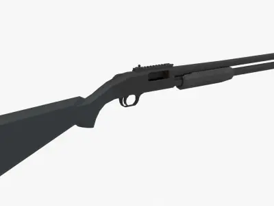 Mossberg 500 Low-poly Low-poly 3D model
