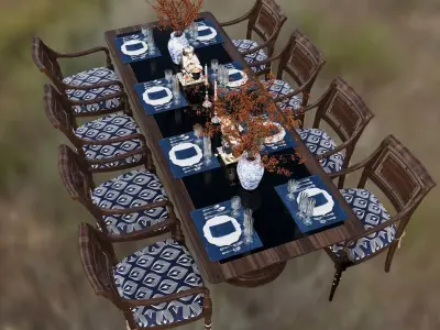 dining table-classic 3D model