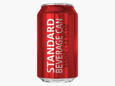 355ml 12oz Standard Beverage Can 3D model