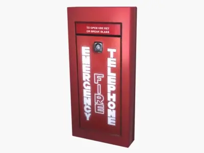 Fire Alarm System Low Poly Low-poly 3D model