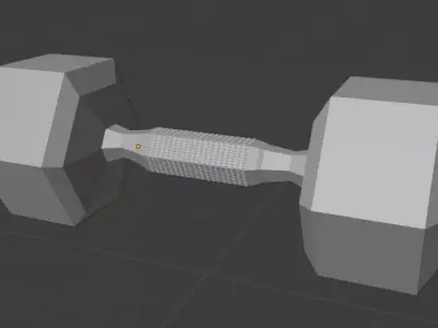 Low Poly Dumbell dumbbell Low-poly 3D model