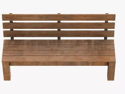 Park Bench 04 3D model