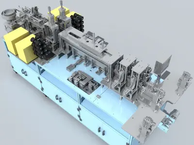 Industrial Equipment 2-Processing Assembly Line 3D model